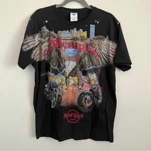 Hard Rock Cafe x Pacsun Memphis Black Graphic T-Shirt -Men's Size Large